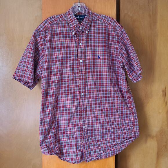 Lauren Ralph Lauren Other - Mens Ralph Lauren Blake SS Plaid Button-Down Shirt Medium Preppy 90s Casual